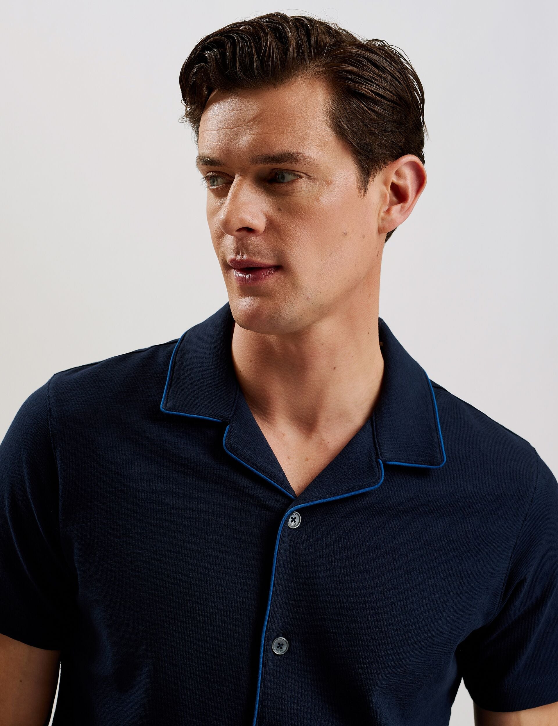 Men SELAR - SS Regular Button Through Shirt - Ted Baker