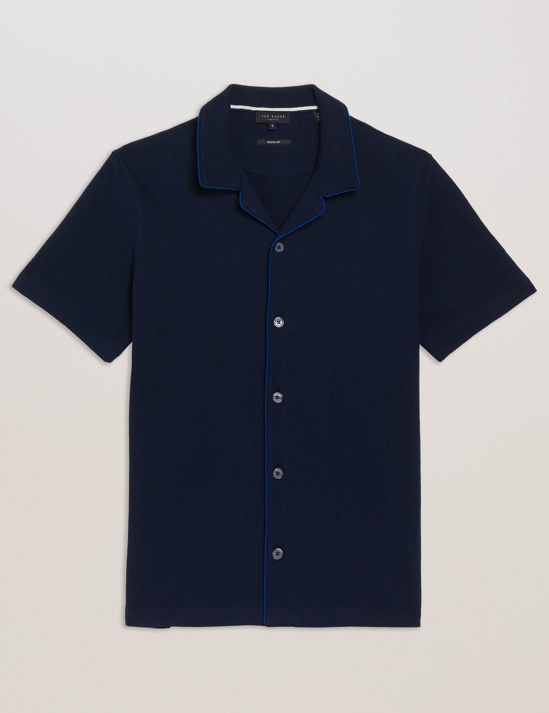 Men SELAR - SS Regular Button Through Shirt - Ted Baker