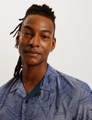 Men TERRONI - Short Sleeve Floral Chambray Cotton Shirt - Ted Baker