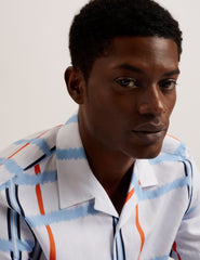 Men GARDON - Check Print Relaxed Short Sleeve Shirt - Ted Baker