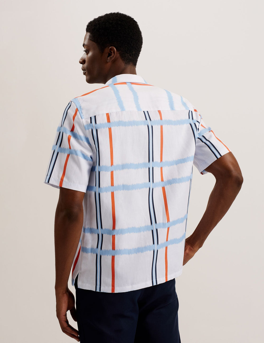 Men GARDON - Check Print Relaxed Short Sleeve Shirt - Ted Baker