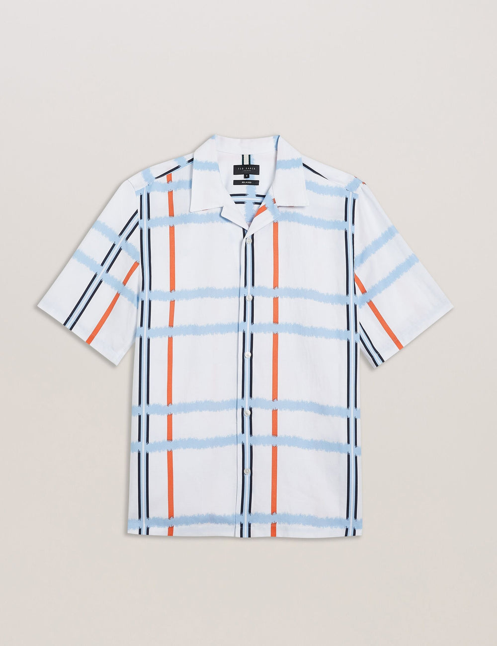 Men GARDON - Check Print Relaxed Short Sleeve Shirt - Ted Baker