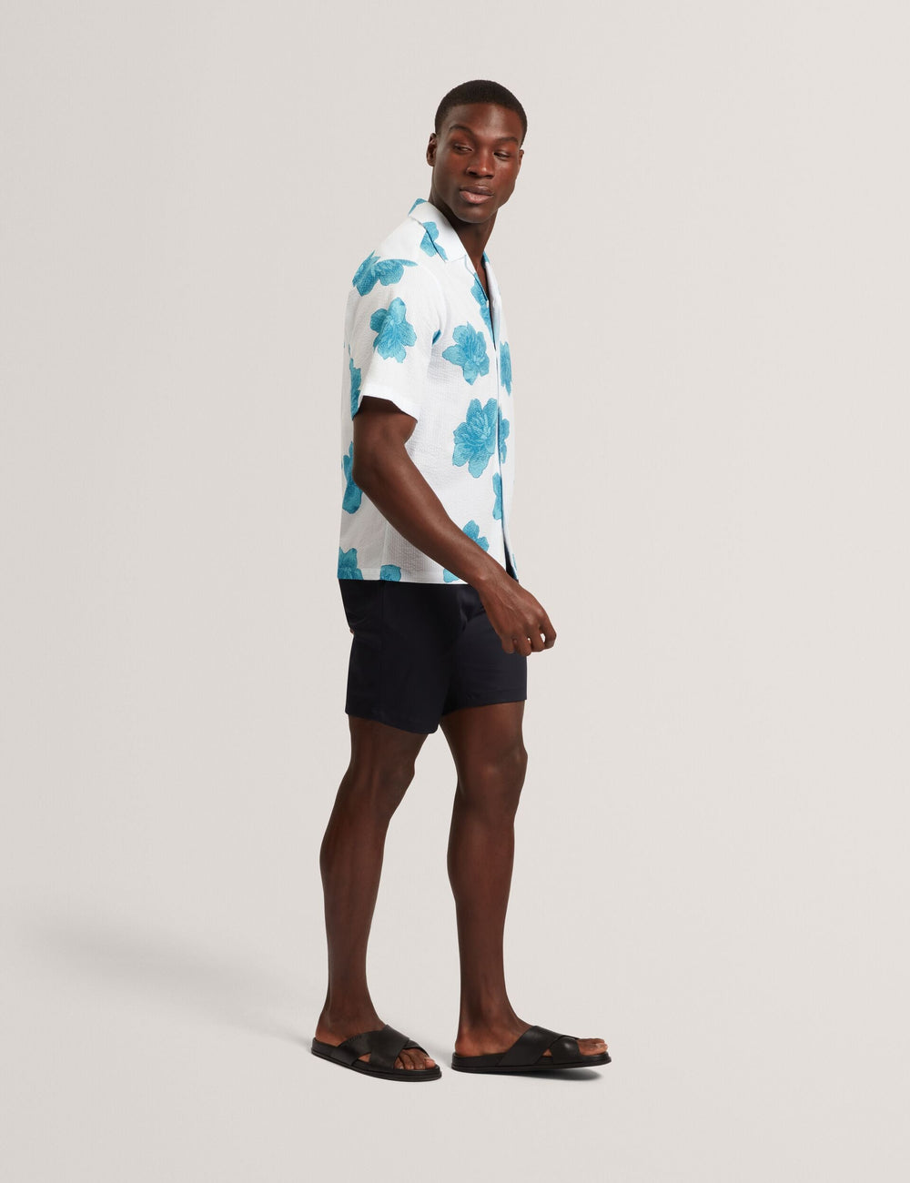 Men ATALAI Bold Floral Seersucker Short Sleeve Shirt - Ted Baker