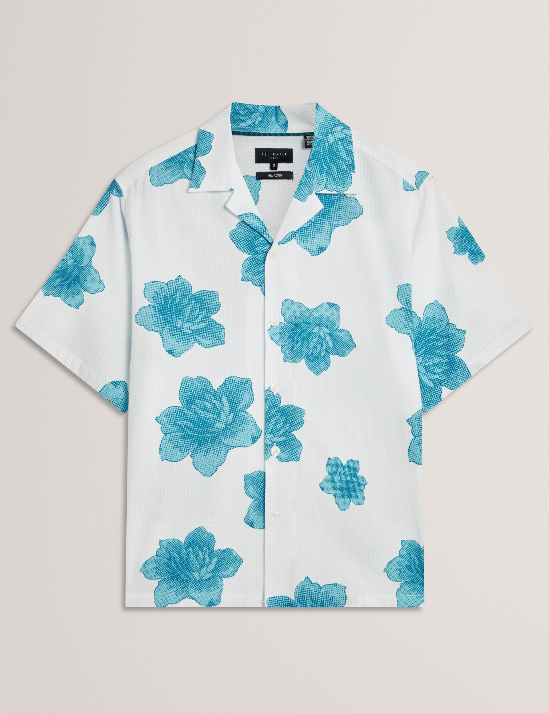 Men ATALAI Bold Floral Seersucker Short Sleeve Shirt - Ted Baker