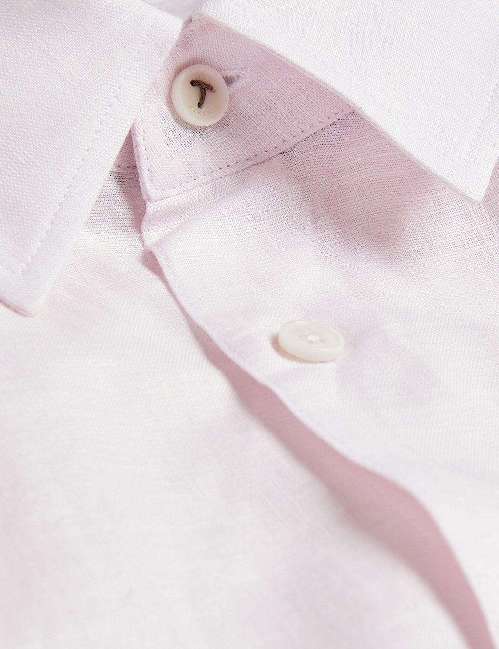 Men ROMEOS - Regular Fit Cotton Linen Long Sleeve Shirt - Ted Baker