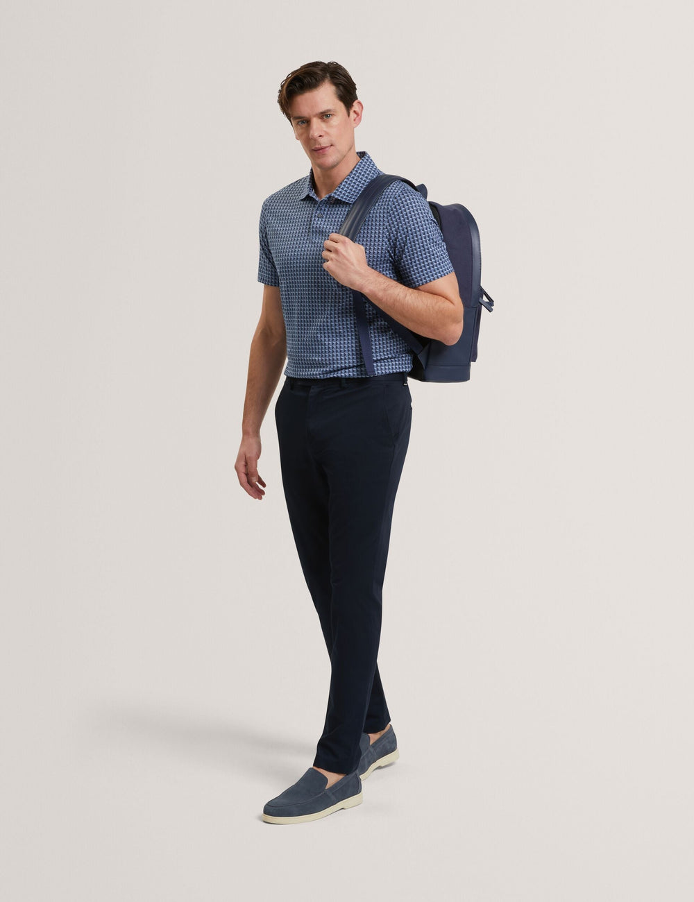 Men ZUMURUD Tile Print Cotton Short Sleeve Shirt - Ted Baker