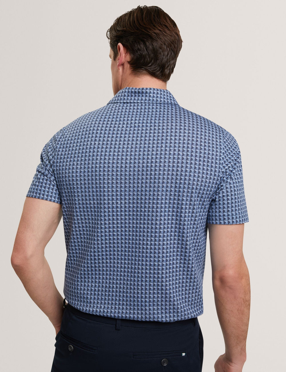 Men ZUMURUD Tile Print Cotton Short Sleeve Shirt - Ted Baker