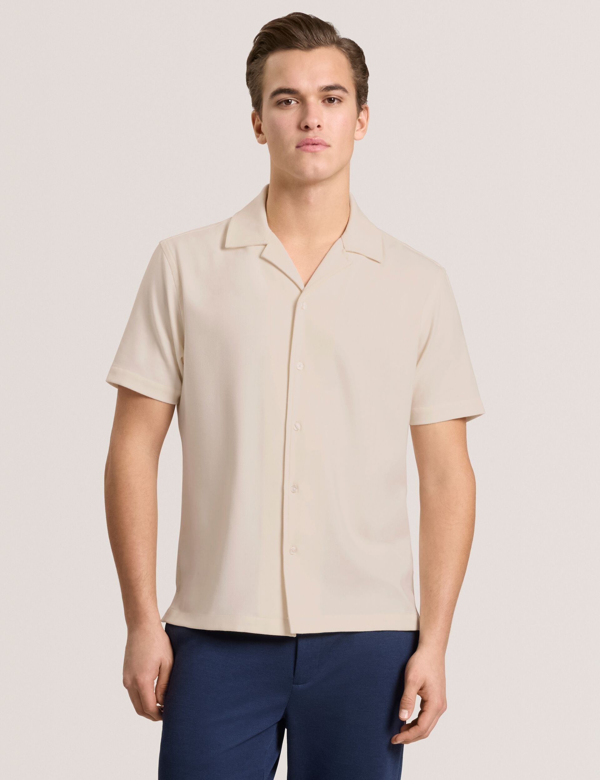 Men Textured Camp Shirt - Textured Camp Shirt - Ted Baker
