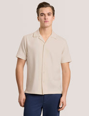 Men Textured Camp Shirt - Textured Camp Shirt - Ted Baker