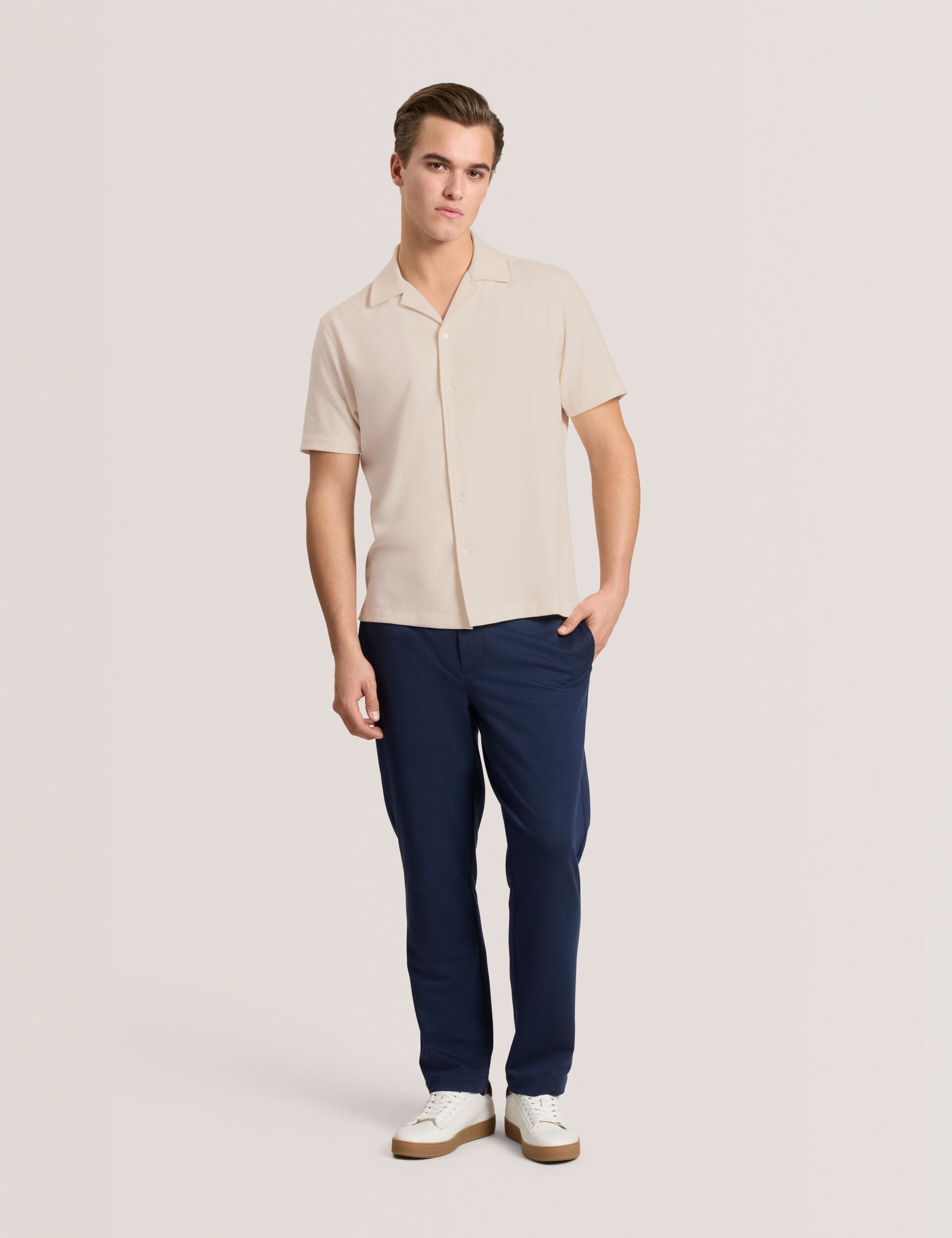 Men Textured Camp Shirt - Textured Camp Shirt - Ted Baker