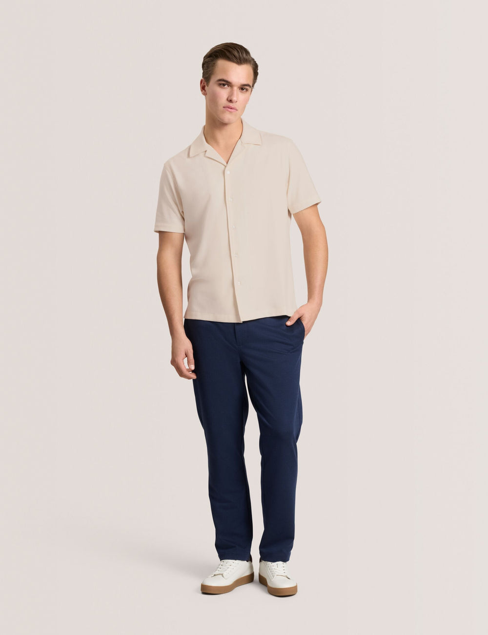 Men Textured Camp Shirt - Textured Camp Shirt - Ted Baker
