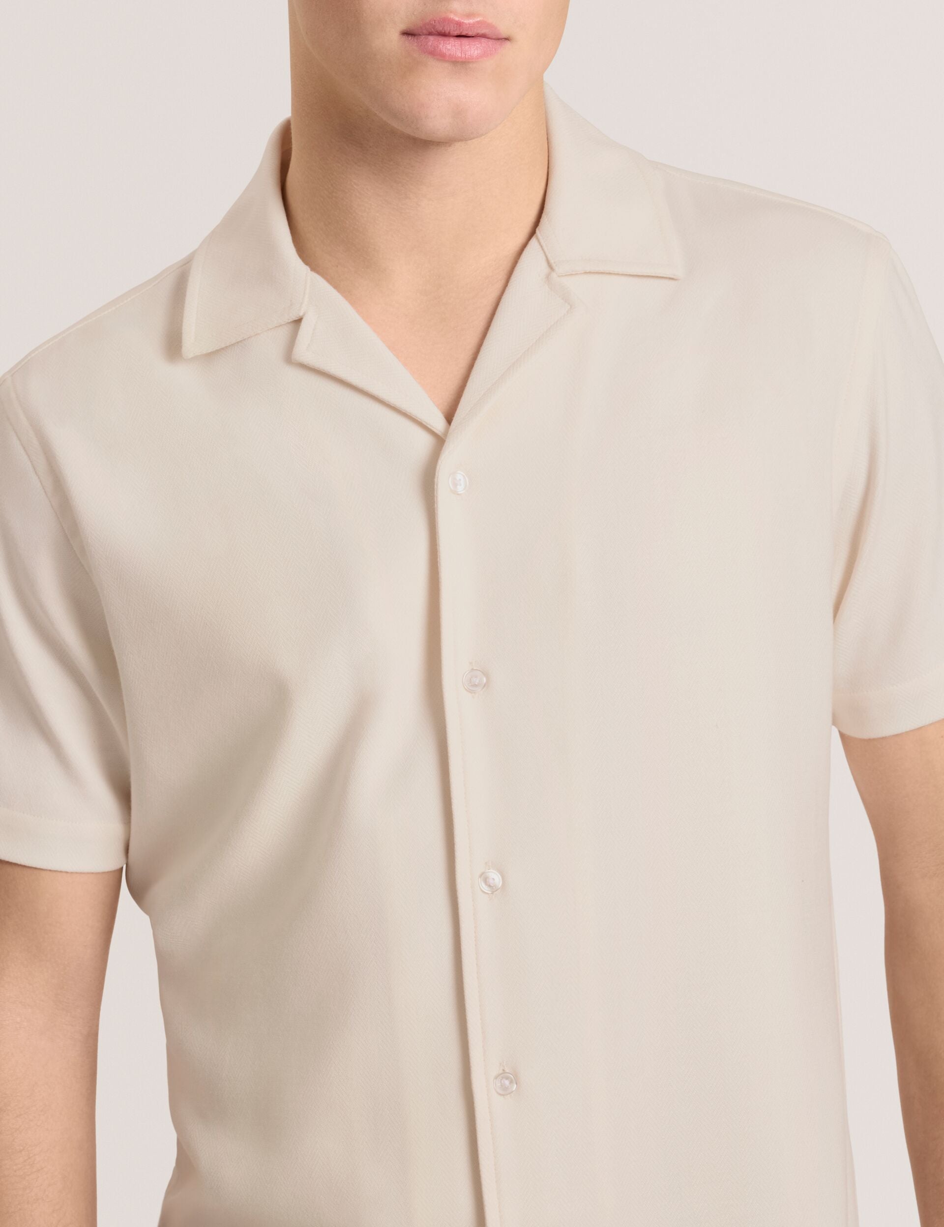 Men Textured Camp Shirt - Textured Camp Shirt - Ted Baker