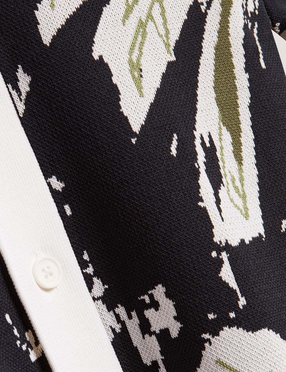 Men KYES - Short Sleeve Knitted Leaf Shirt - Ted Baker