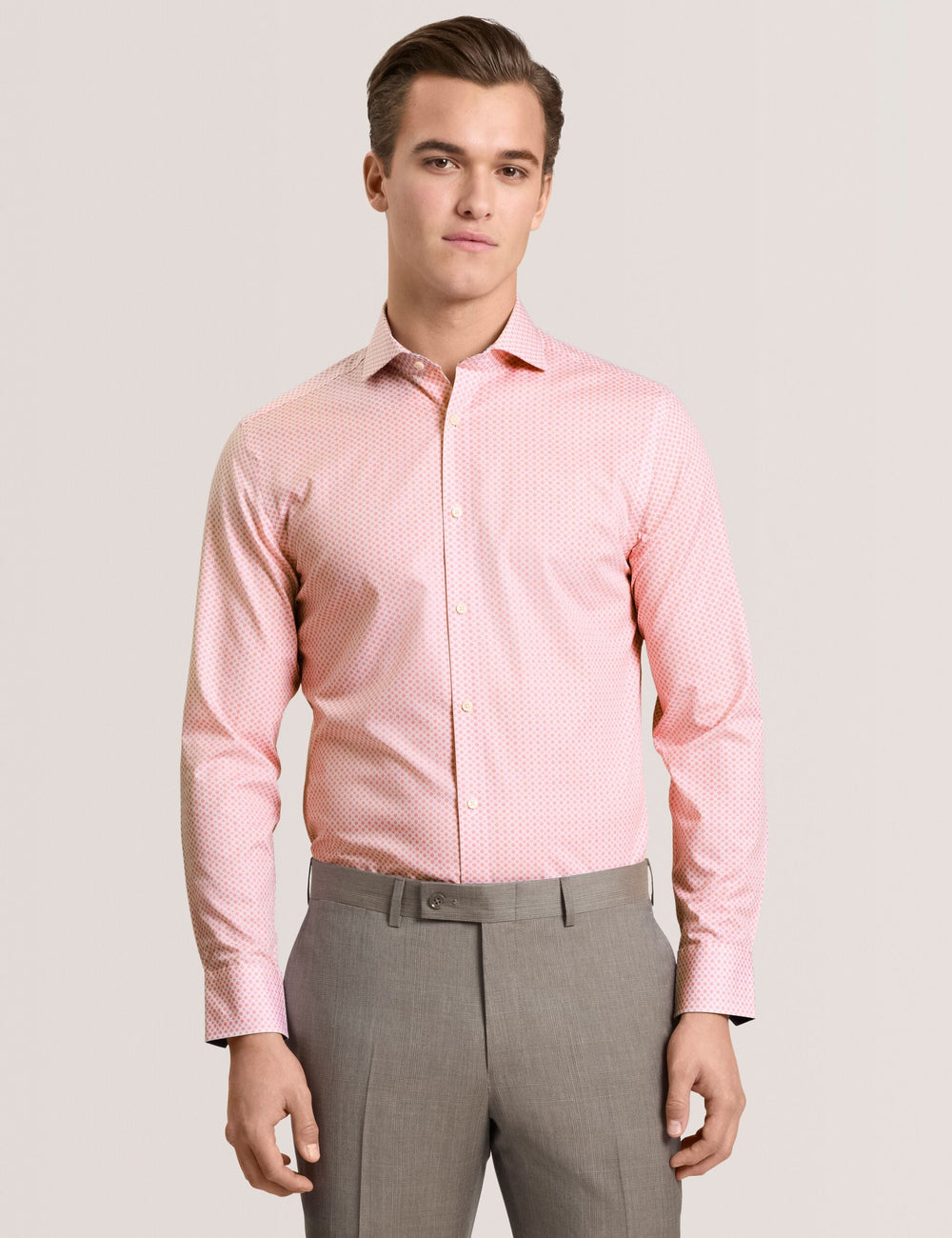 Men NANTUCKET Geo Print Stretch Cotton Slim Fit Shirt - Ted Baker