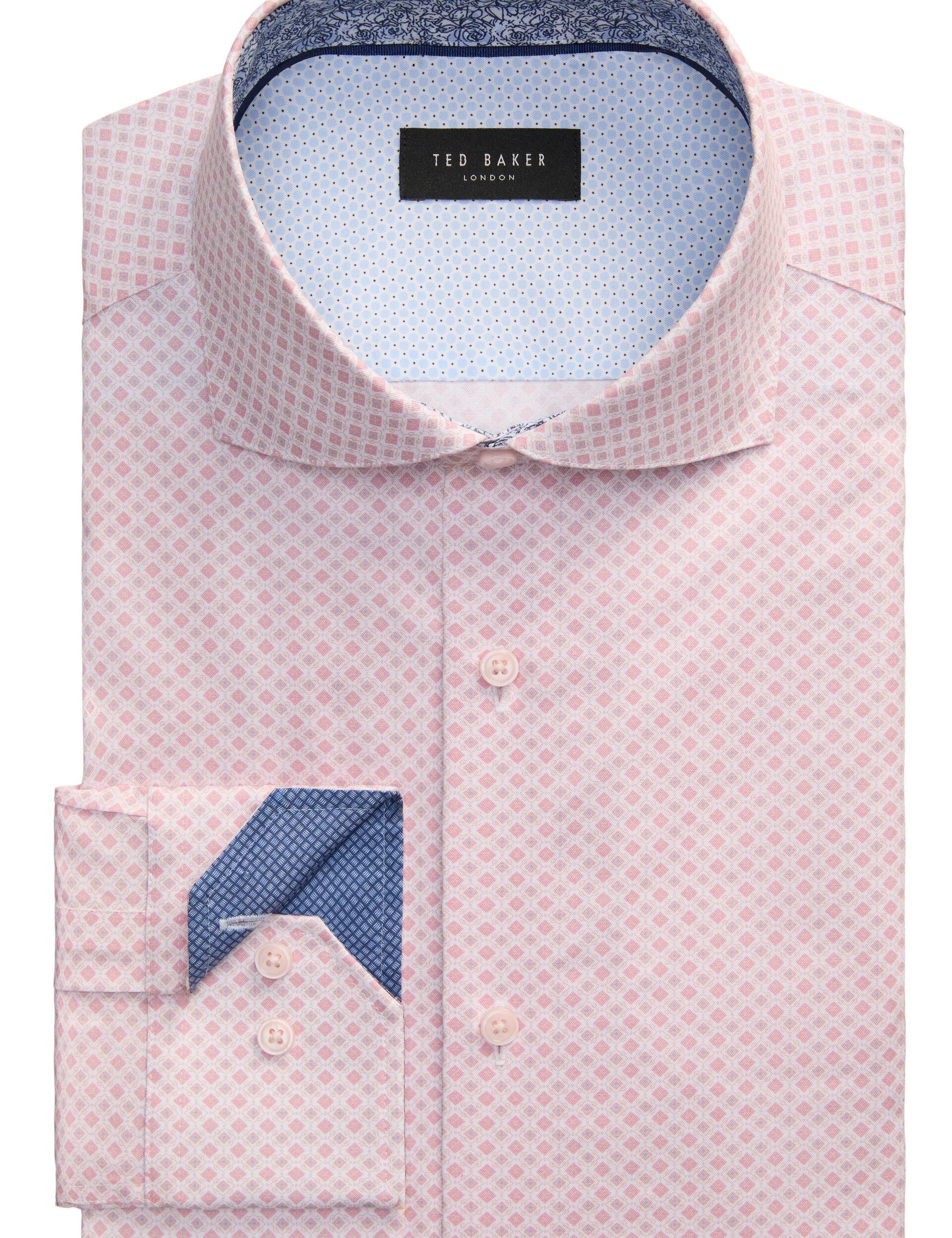 Men NANTUCKET Geo Print Stretch Cotton Slim Fit Shirt - Ted Baker