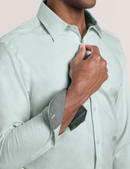 Men GENEVA Textured Stretch Cotton Slim Fit Shirt - Ted Baker