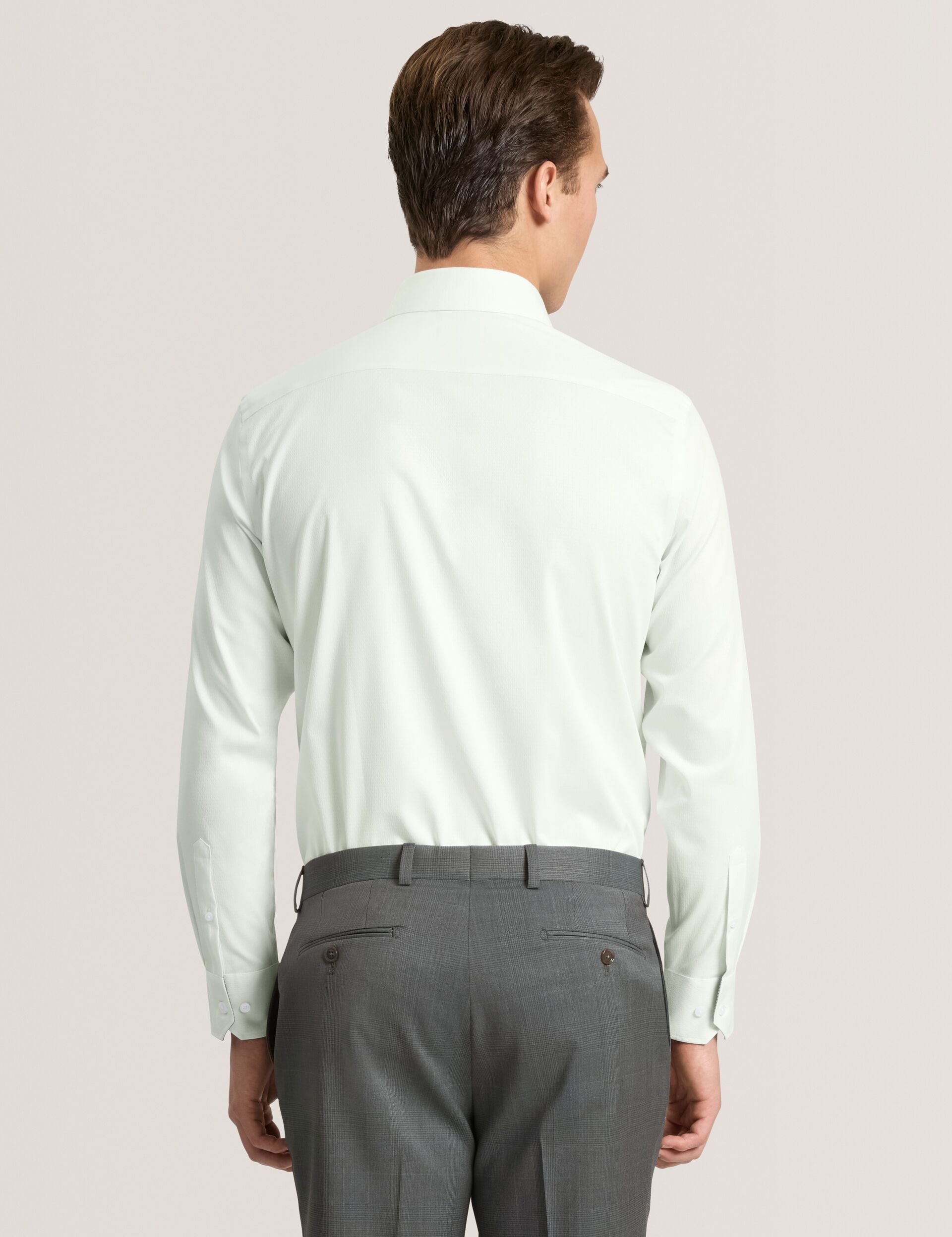 Men NANTUCKET Geo Texture Stretch Cotton Slim Fit Shirt - Ted Baker