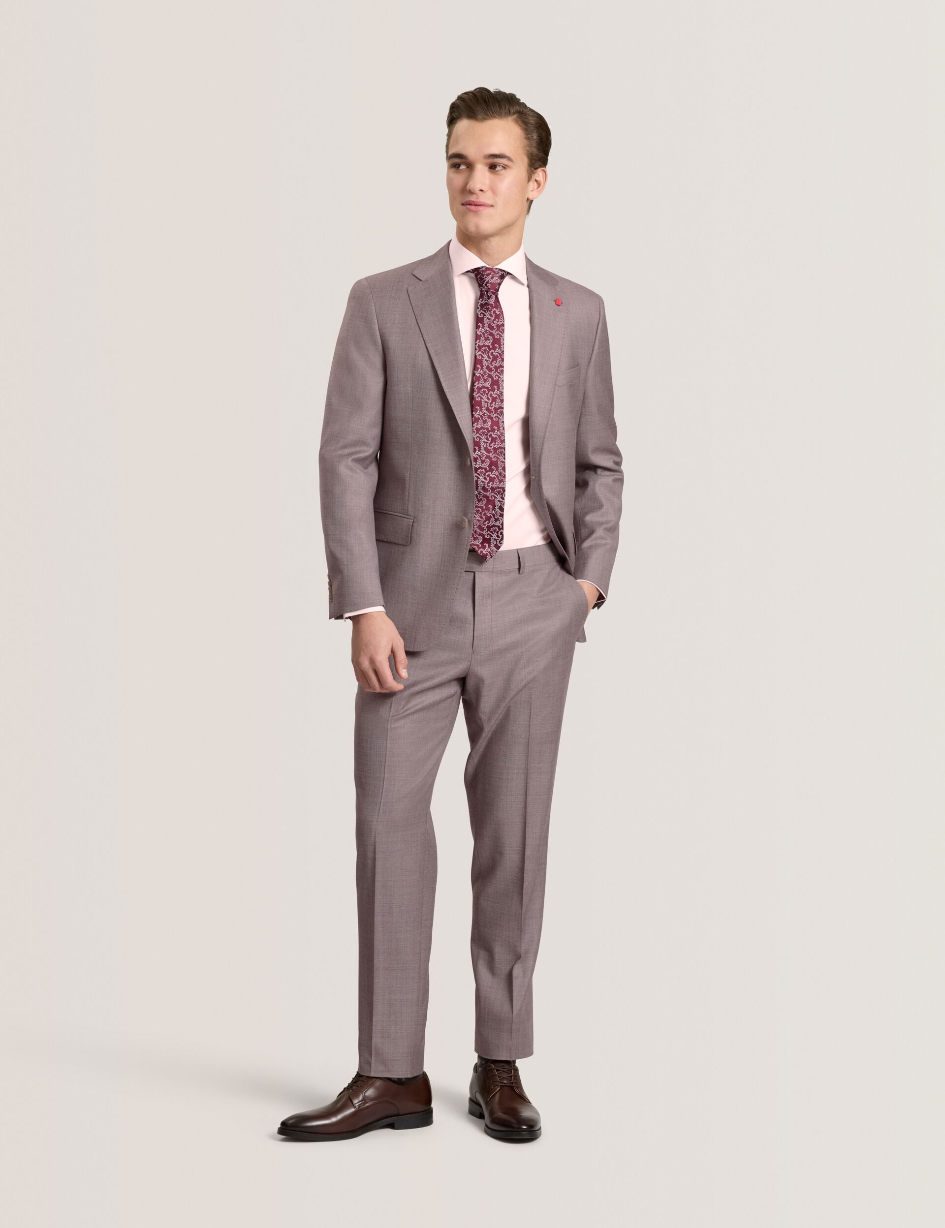 Men NANTUCKET Geo Texture Stretch Cotton Slim Fit Shirt - Ted Baker