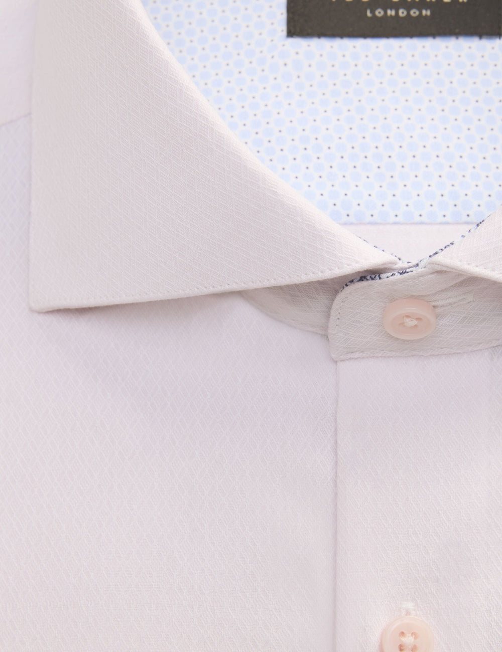 Men NANTUCKET Geo Texture Stretch Cotton Slim Fit Shirt - Ted Baker