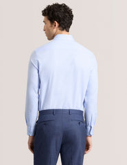 Men GENEVA Textured Stretch Cotton Slim Fit Shirt - Ted Baker