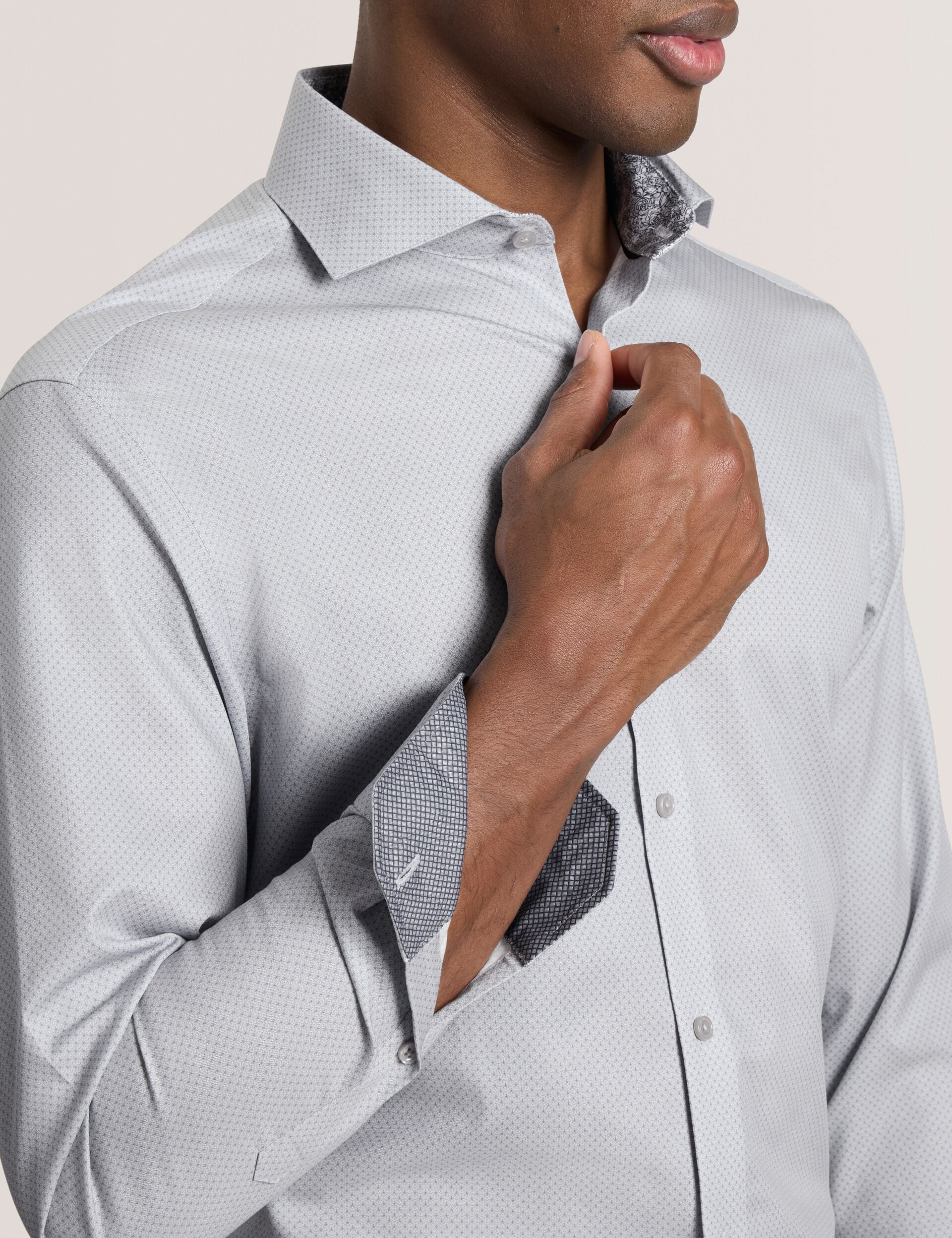 Men NANTUCKET Dobby Stretch Cotton Slim Fit Shirt - Ted Baker