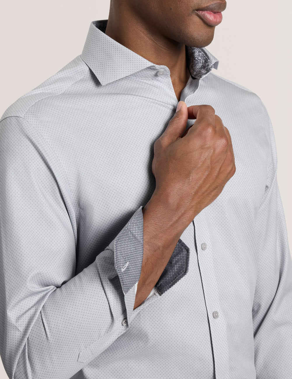 Men NANTUCKET Dobby Stretch Cotton Slim Fit Shirt - Ted Baker