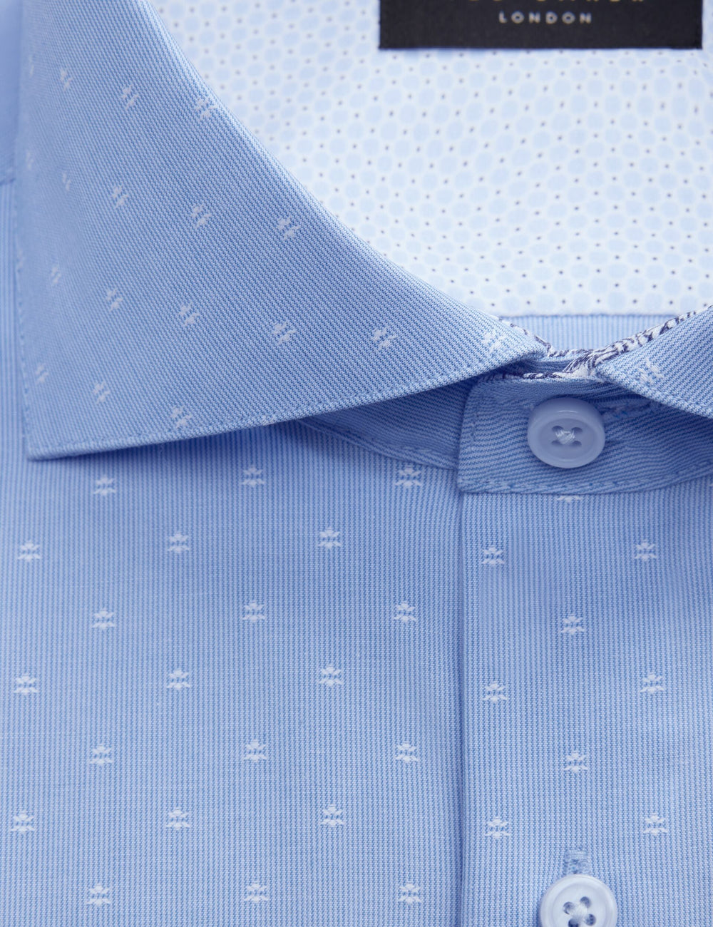 Men NANTUCKET Dobby Stretch Cotton Slim Fit Shirt - Ted Baker