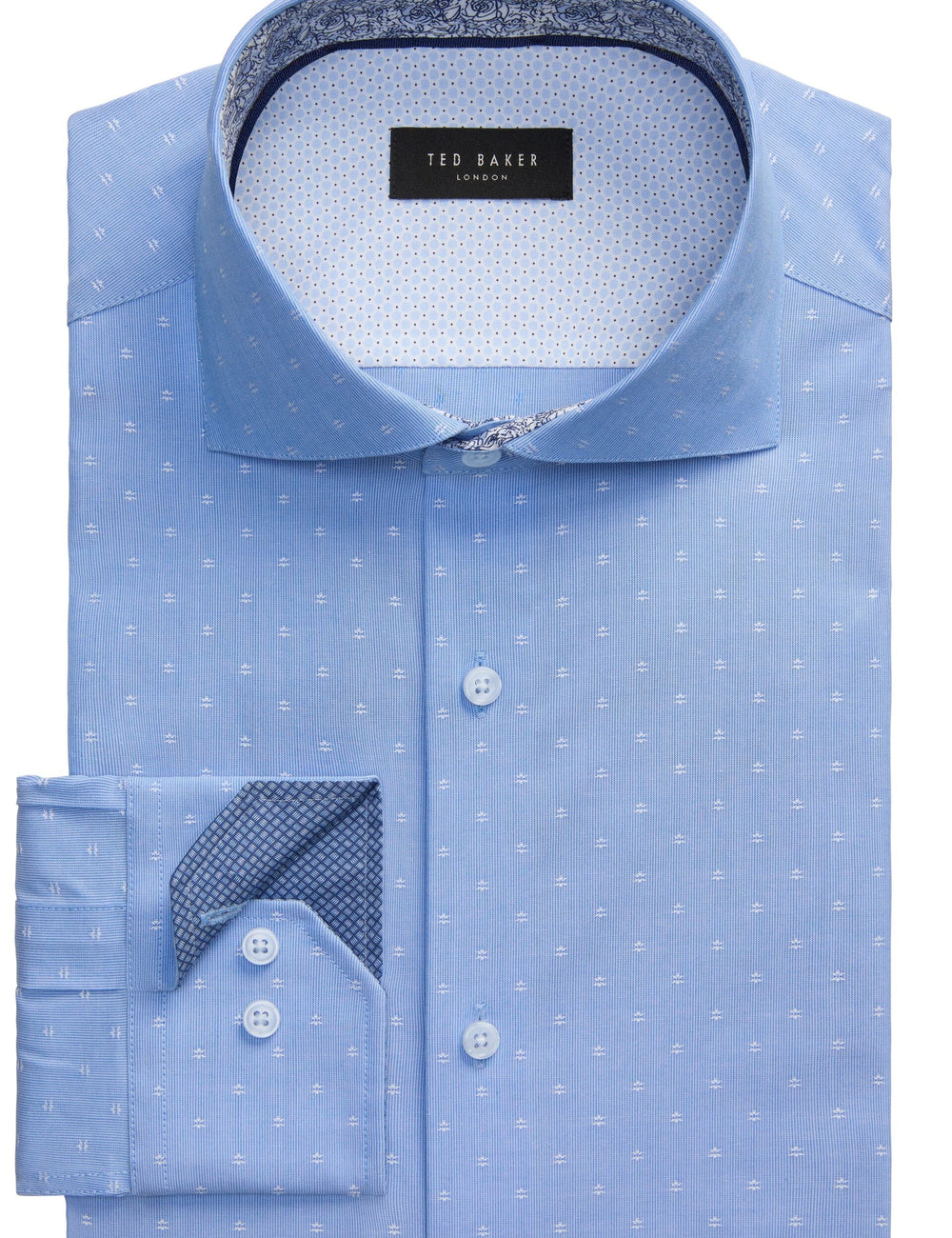 Men NANTUCKET Dobby Stretch Cotton Slim Fit Shirt - Ted Baker