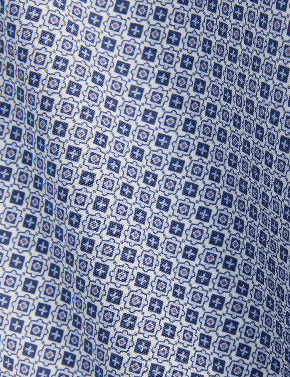 Men NANTUCKET Geo Print Stretch Cotton Slim Fit Shirt - Ted Baker
