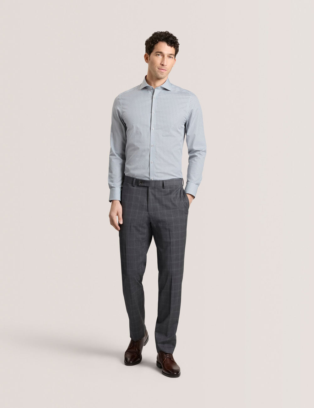 Men NANTUCKET Geo Print Stretch Cotton Slim Fit Shirt - Ted Baker