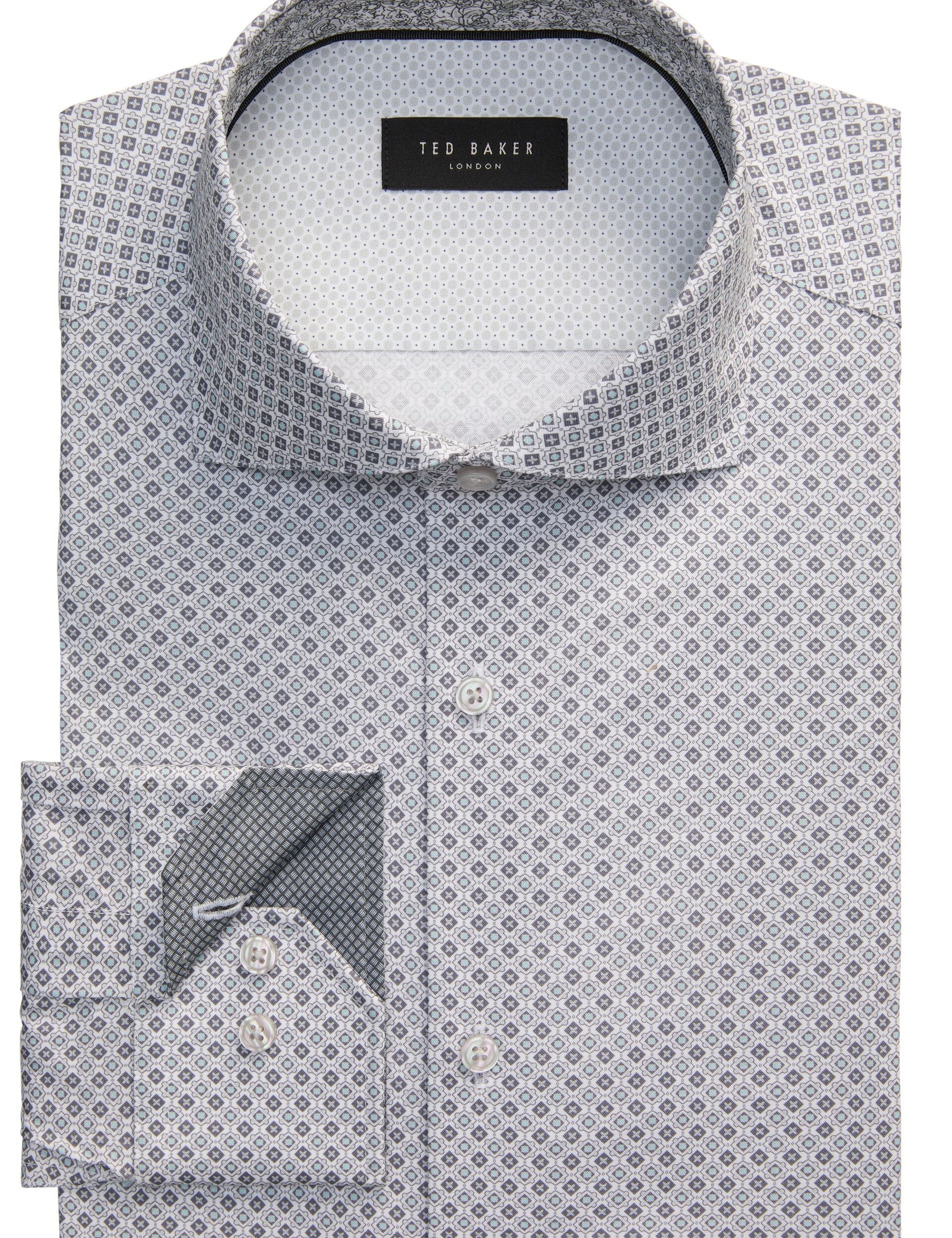 Men NANTUCKET Geo Print Stretch Cotton Slim Fit Shirt - Ted Baker