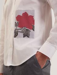 Men ALVIRO Graphic Patch Relaxed Fit Cotton Shirt - Ted Baker