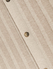 Men EDIO Stitched Stripe Knit Button-Through Polo - Ted Baker