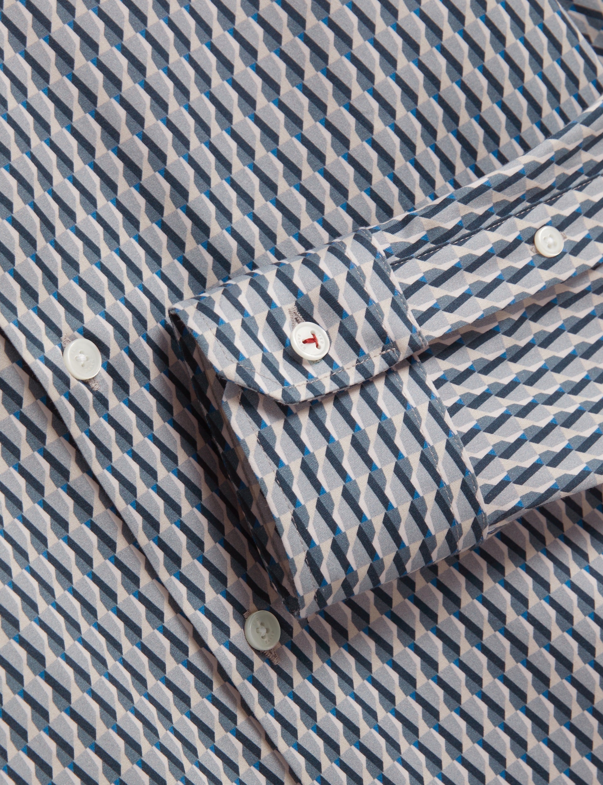 Men FIRDAWI Slim Geo Striped Long Sleeve Shirt - Ted Baker
