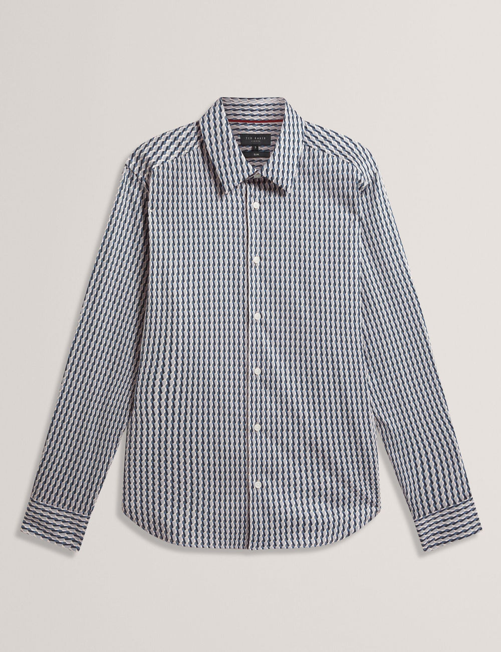 Men FIRDAWI Slim Geo Striped Long Sleeve Shirt - Ted Baker