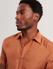 Men FABIANE Floral Jacquard Woven Short Sleeve Shirt - Ted Baker