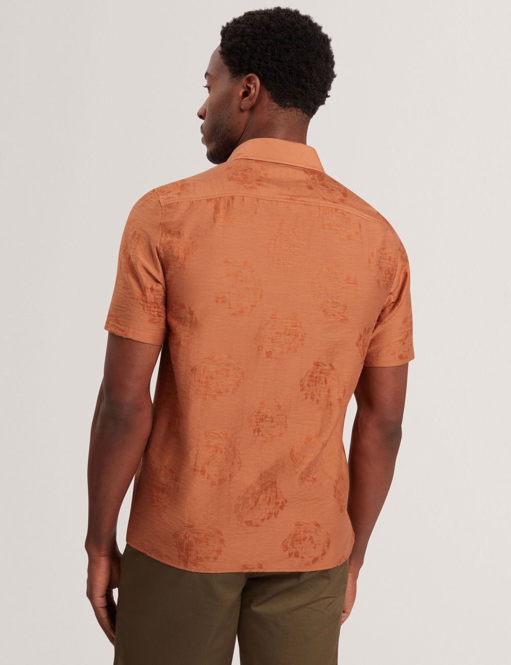 Men FABIANE Floral Jacquard Woven Short Sleeve Shirt - Ted Baker
