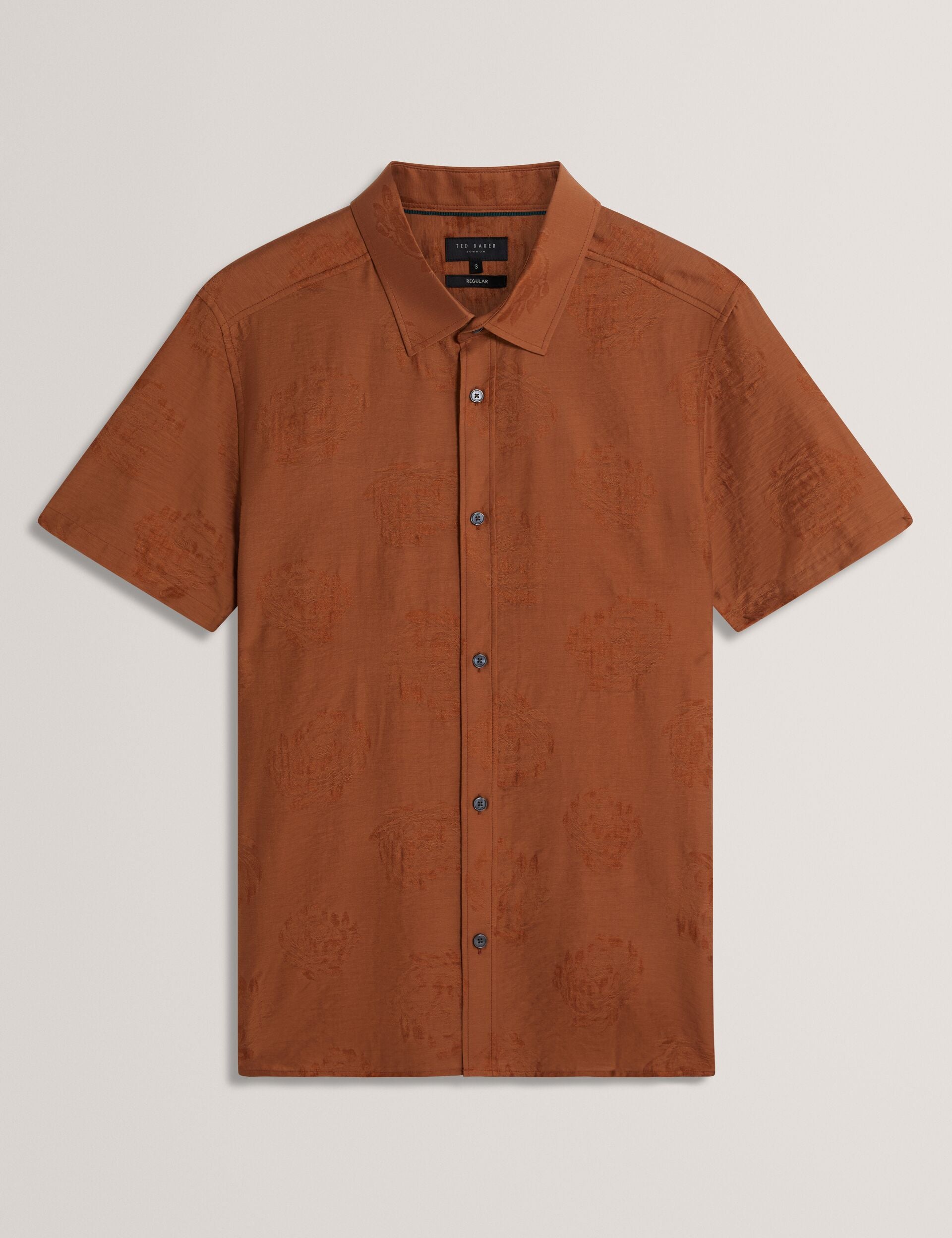 Men FABIANE Floral Jacquard Woven Short Sleeve Shirt - Ted Baker