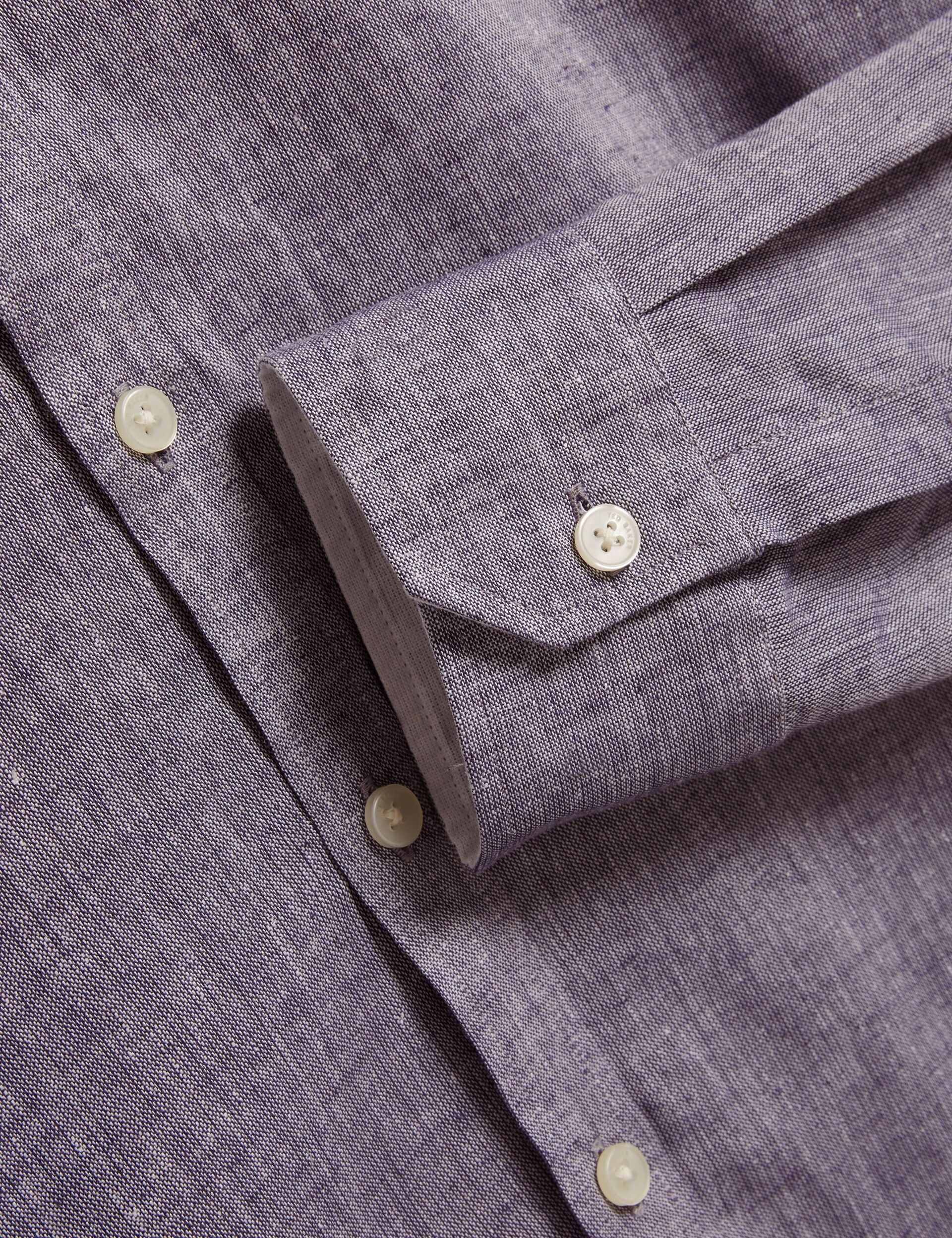 Men PRYNN Linen Cotton Woven Long Sleeve Shirt - Ted Baker