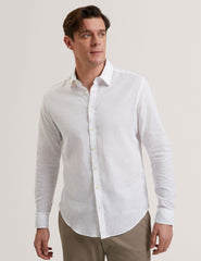 Men PRYNN Linen Cotton Woven Long Sleeve Shirt - Ted Baker