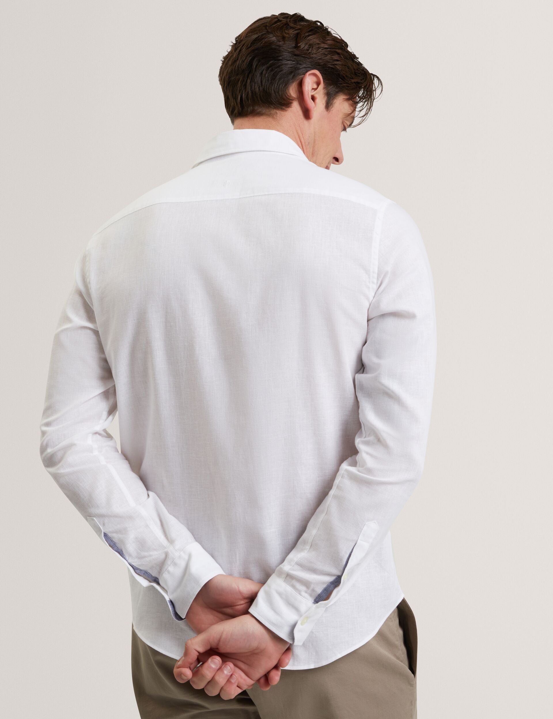 Men PRYNN Linen Cotton Woven Long Sleeve Shirt - Ted Baker