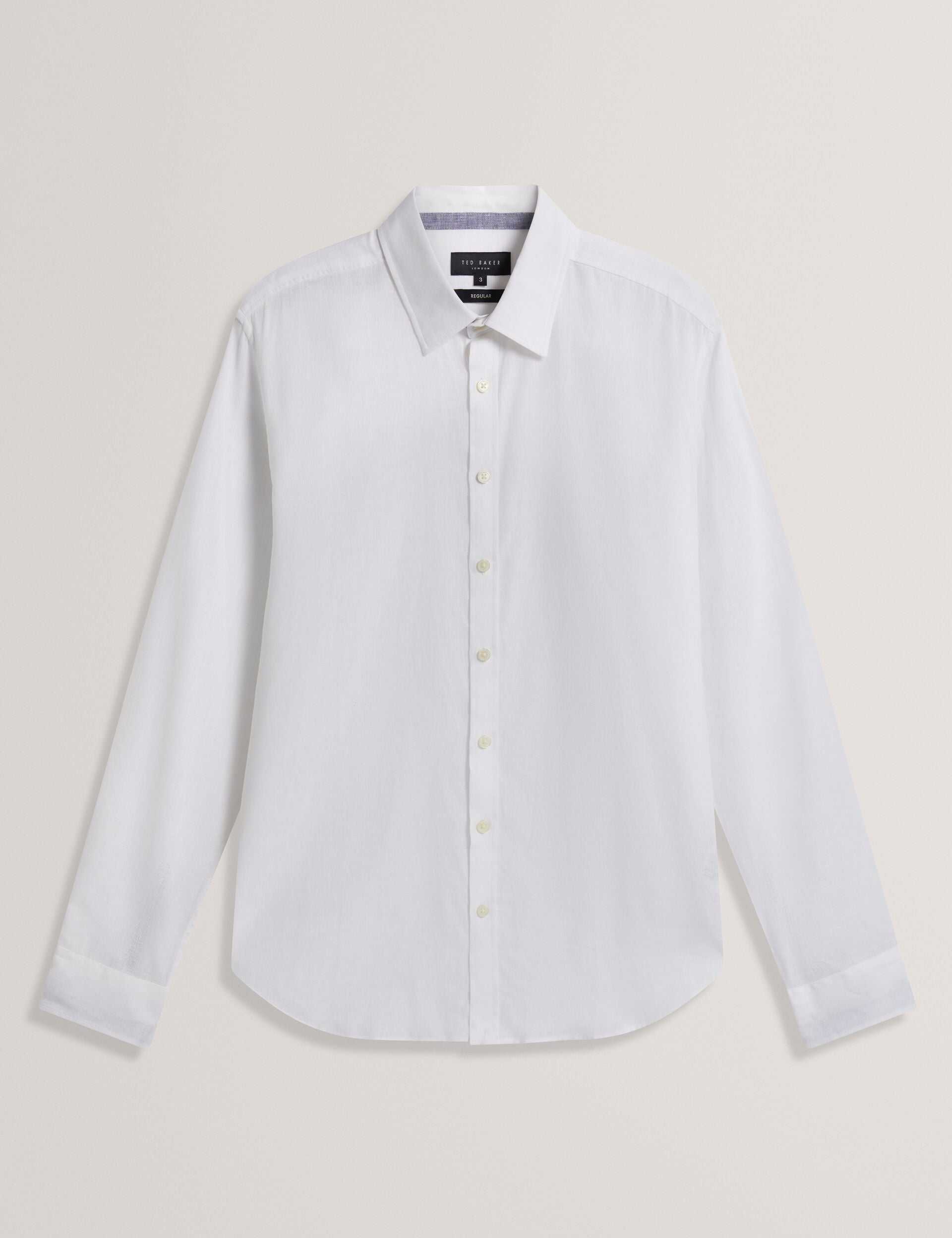 Men PRYNN Linen Cotton Woven Long Sleeve Shirt - Ted Baker