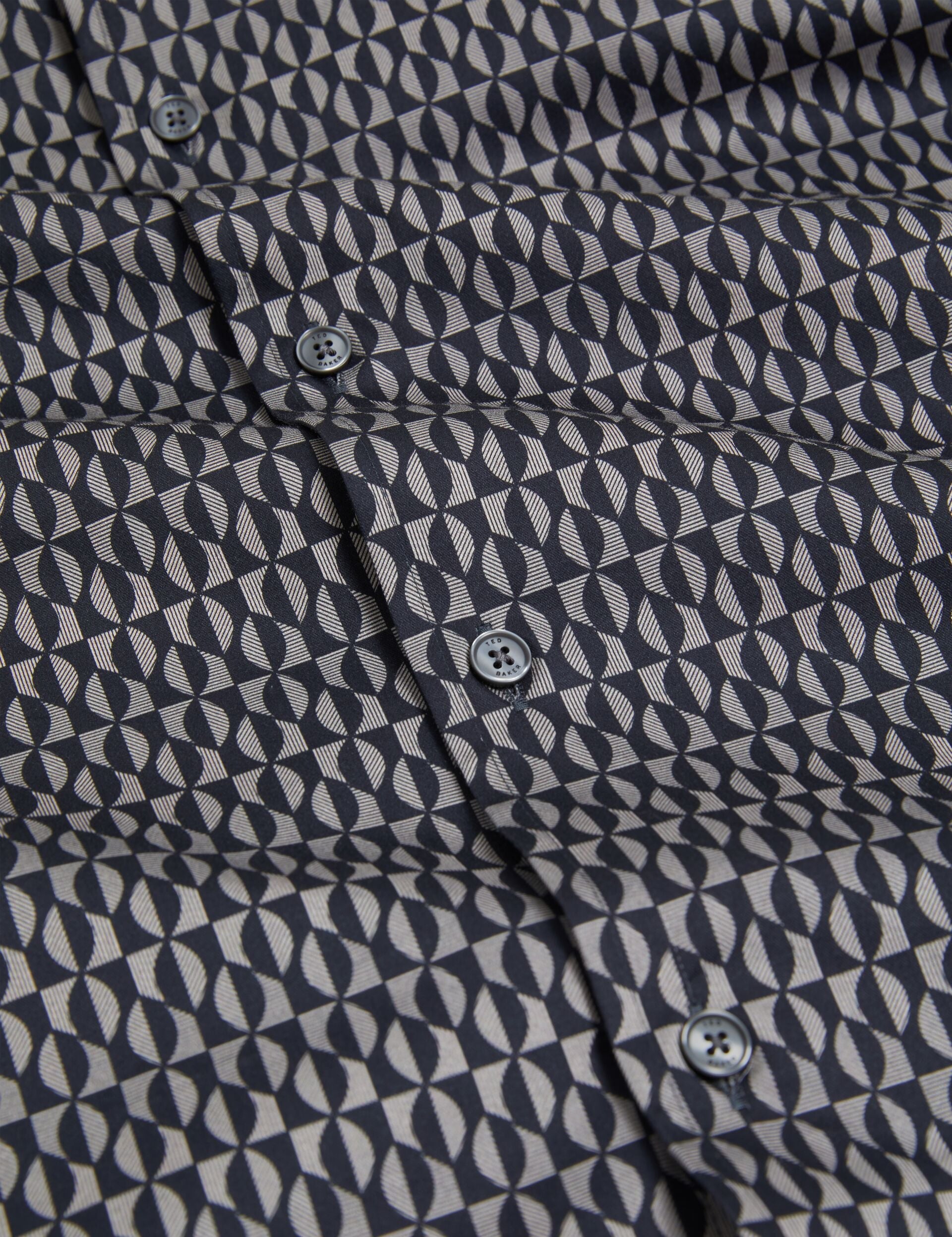 Men CAMBAY Geometric Leaf Print Short Sleeve Shirt - Ted Baker