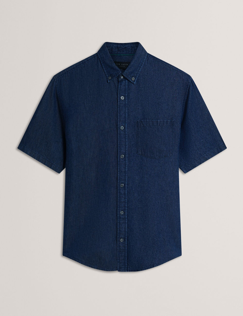 Men MIREK Regular Fit Chambray Short Sleeve Shirt - Ted Baker