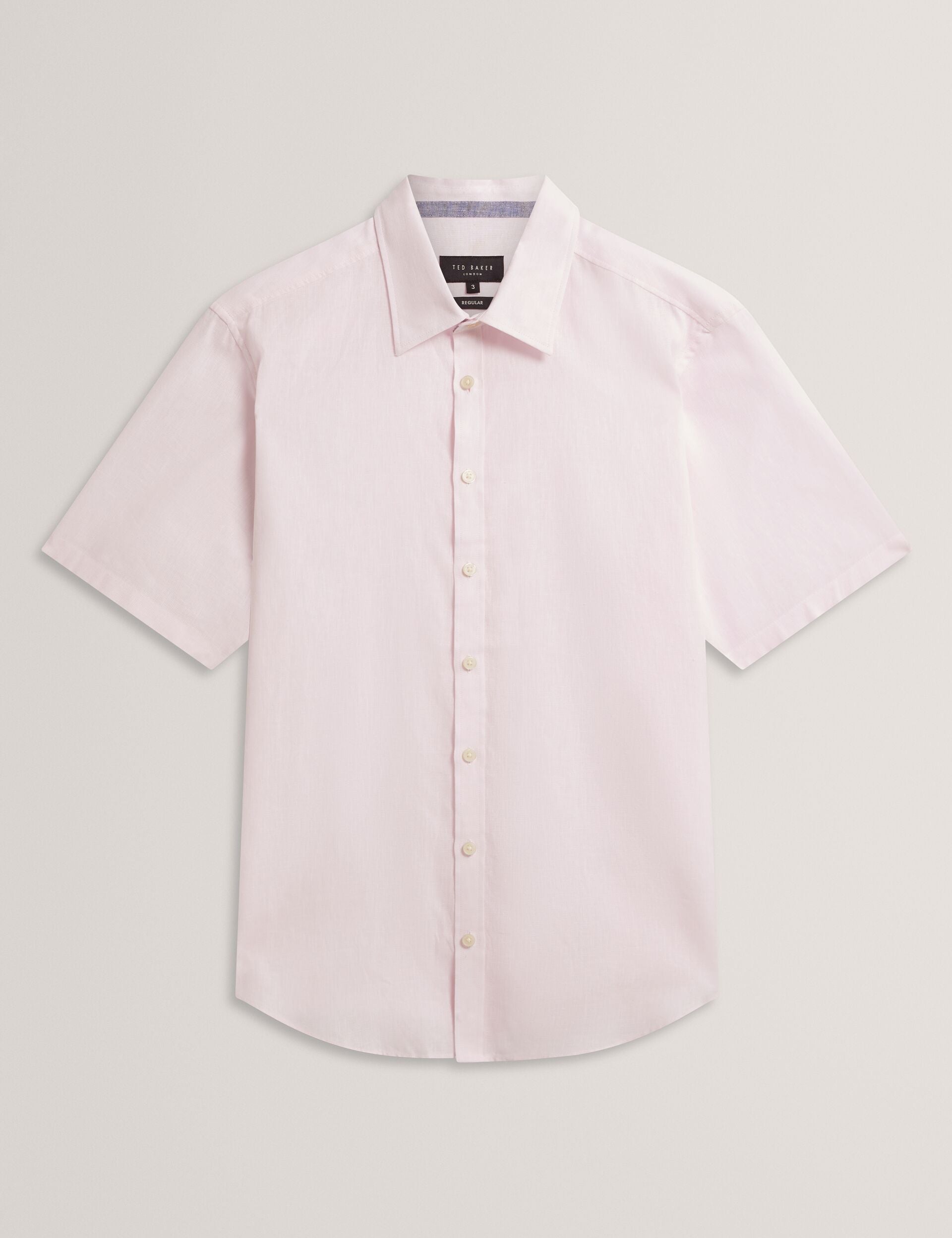 Men WRYTE Short Sleeve Linen Cotton Woven Shirt - Ted Baker