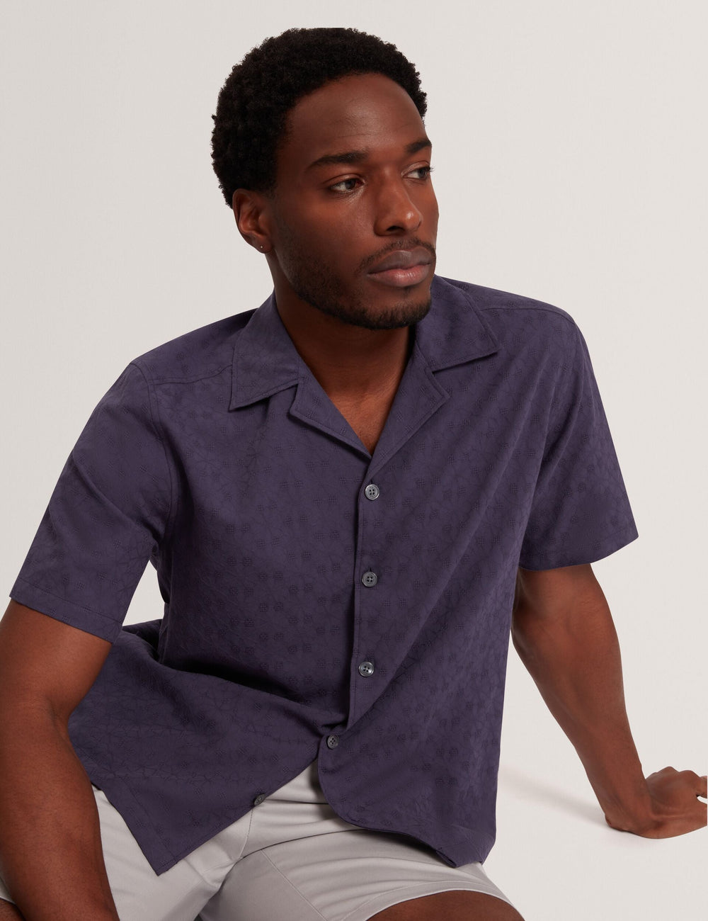 Men FLEURRE Jacquard Floral Cotton Short Sleeve Shirt - Ted Baker