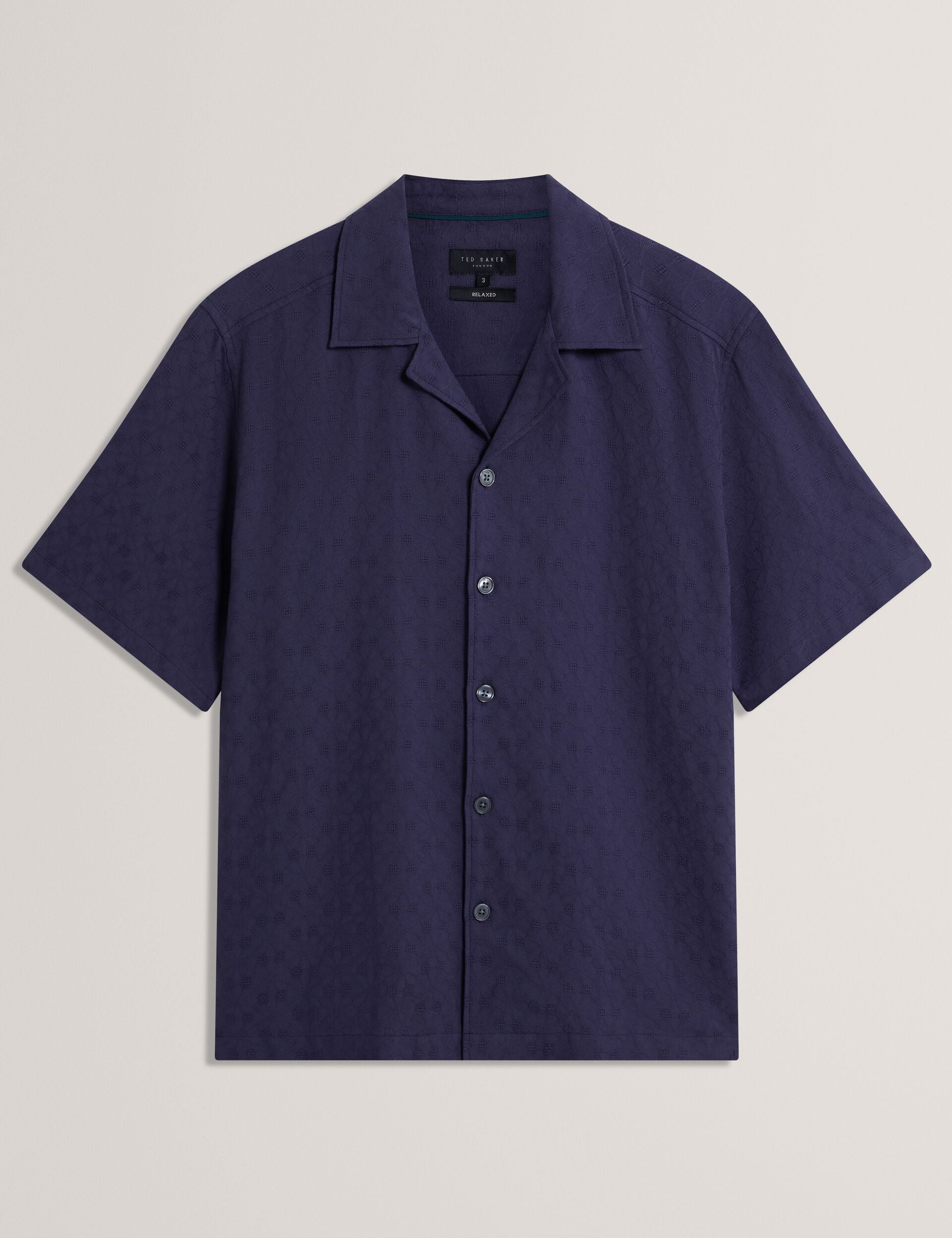 Men FLEURRE Jacquard Floral Cotton Short Sleeve Shirt - Ted Baker