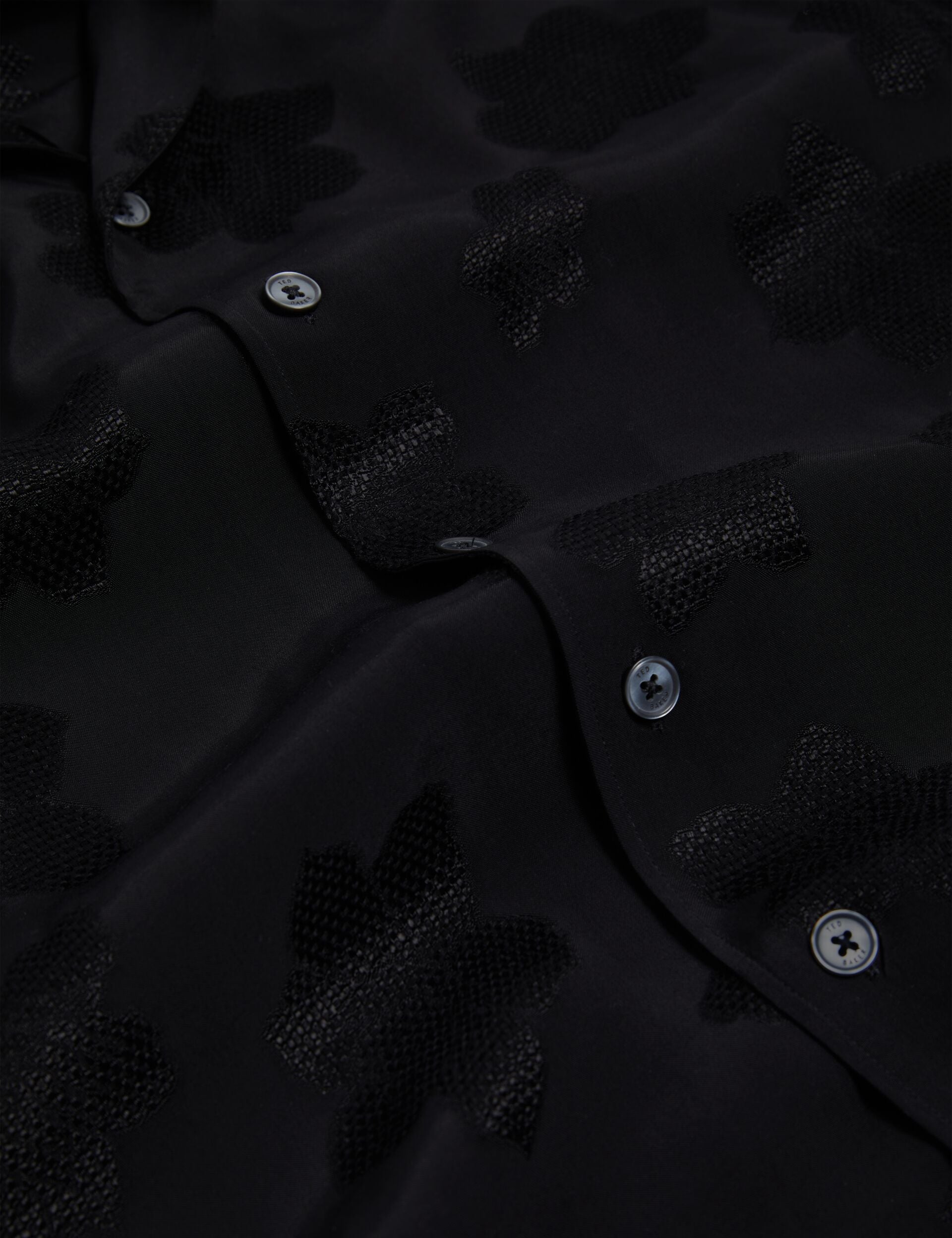 Men THOVAN Textured Floral Relaxed Short Sleeve Shirt - Ted Baker