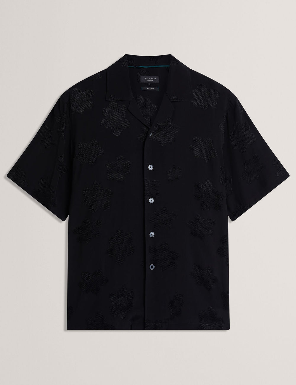 Men THOVAN Textured Floral Relaxed Short Sleeve Shirt - Ted Baker