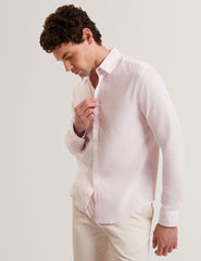 Men PRYNN Linen Cotton Woven Long Sleeve Shirt - Ted Baker
